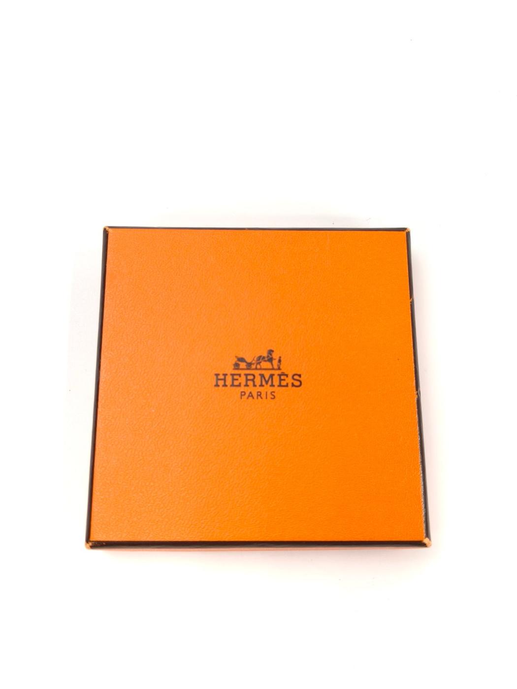 HERMES エルメス カージュドアッシュ Hキューブ ネックレス ゴールド×ブラック 管理番号:11159