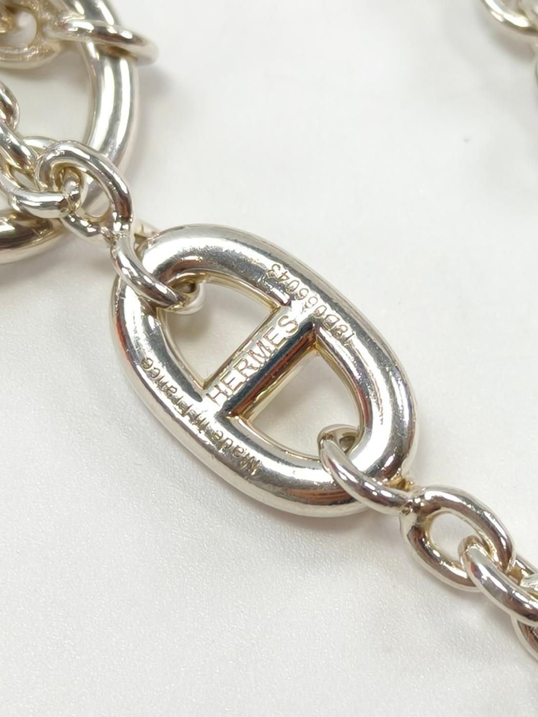 HERMES エルメス ファランドール 120 ネックレス シルバー 管理番号:11194