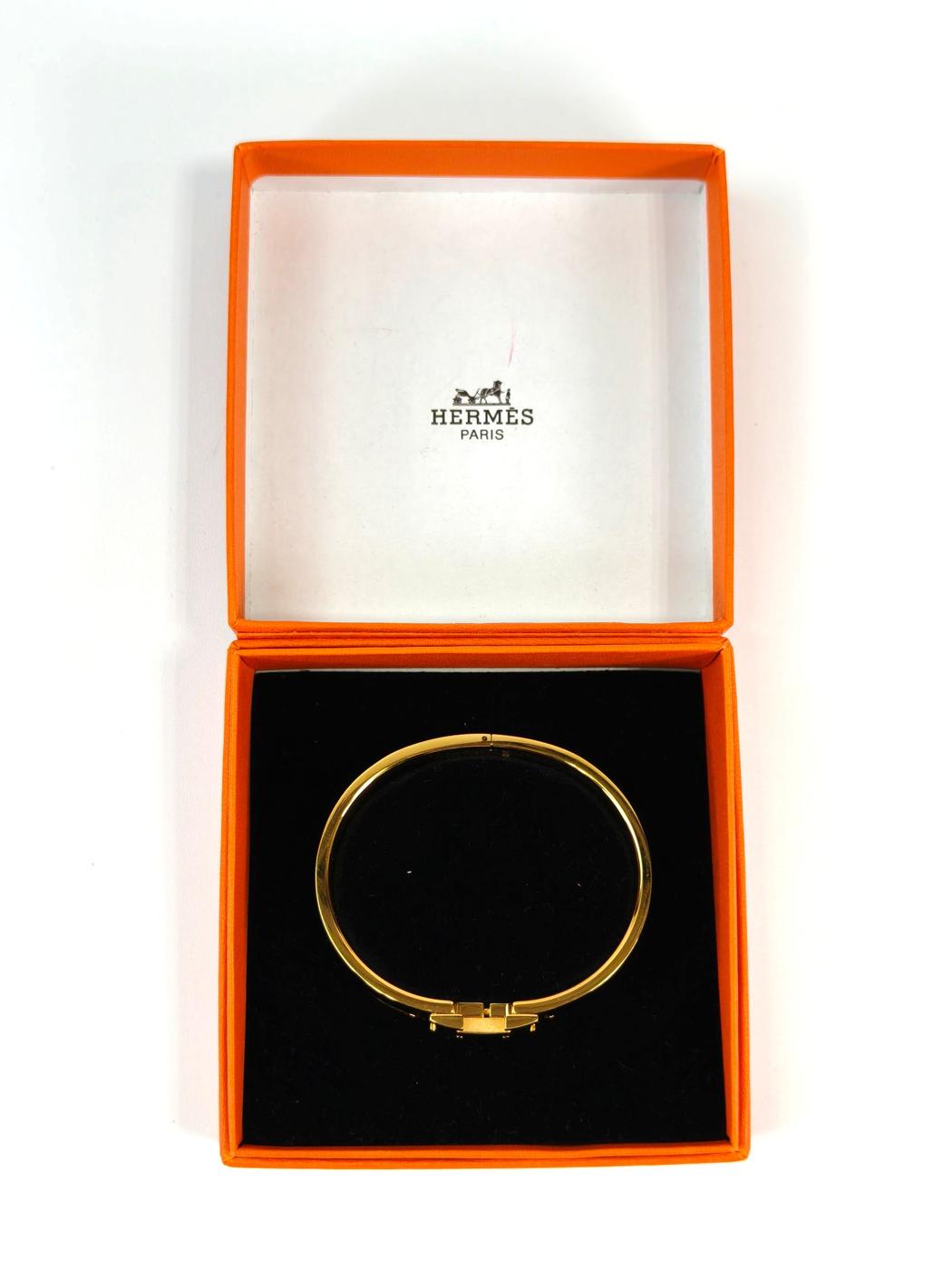 HERMES エルメス クリックH バングル ゴールド×ブラック 管理番号:11250
