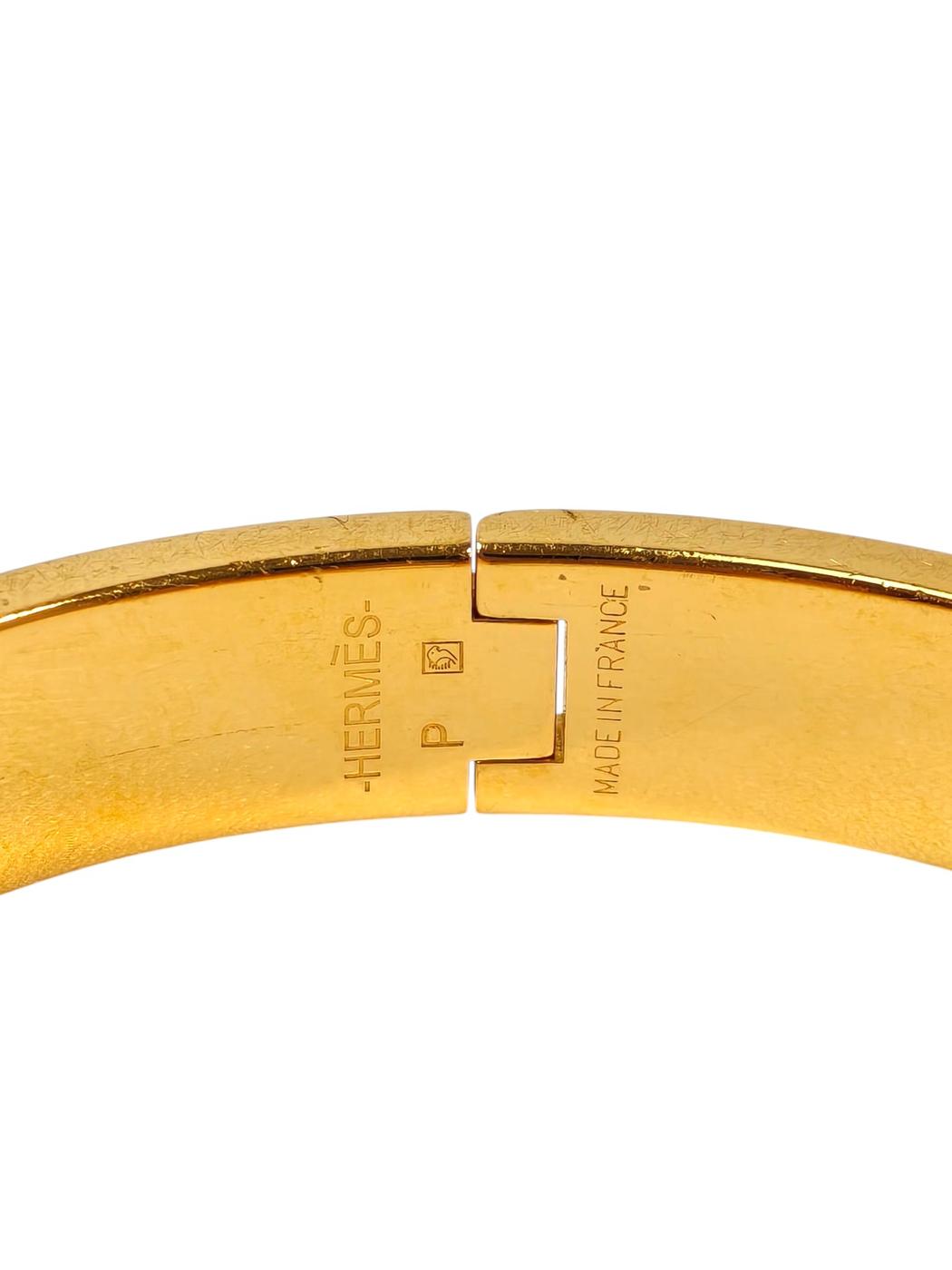 HERMES Clic H Bracelet Red x Gold Reference Number: 11503