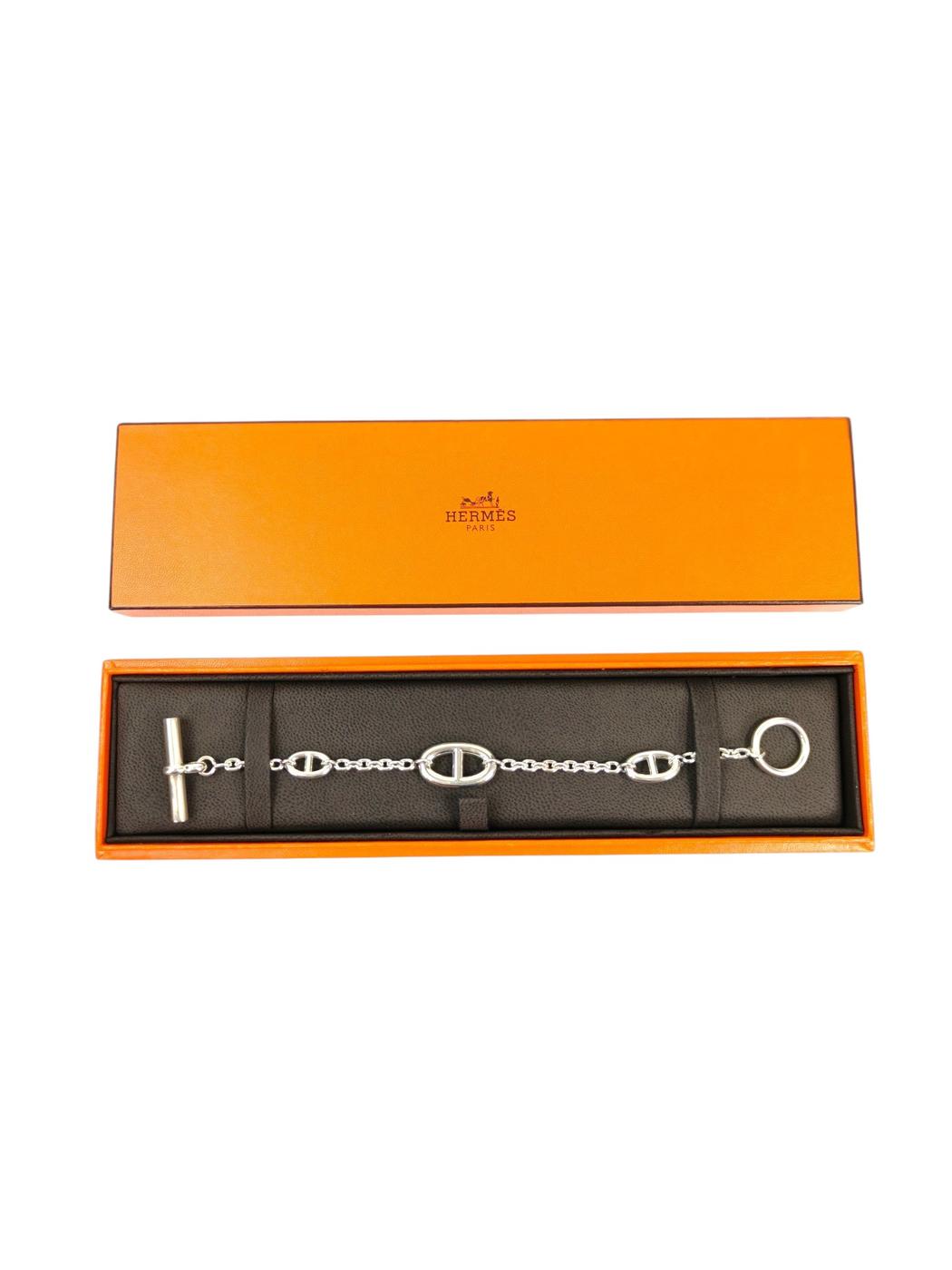 HERMES エルメス シェーヌダンクルファランドール ブレスレット シルバー 管理番号:11538