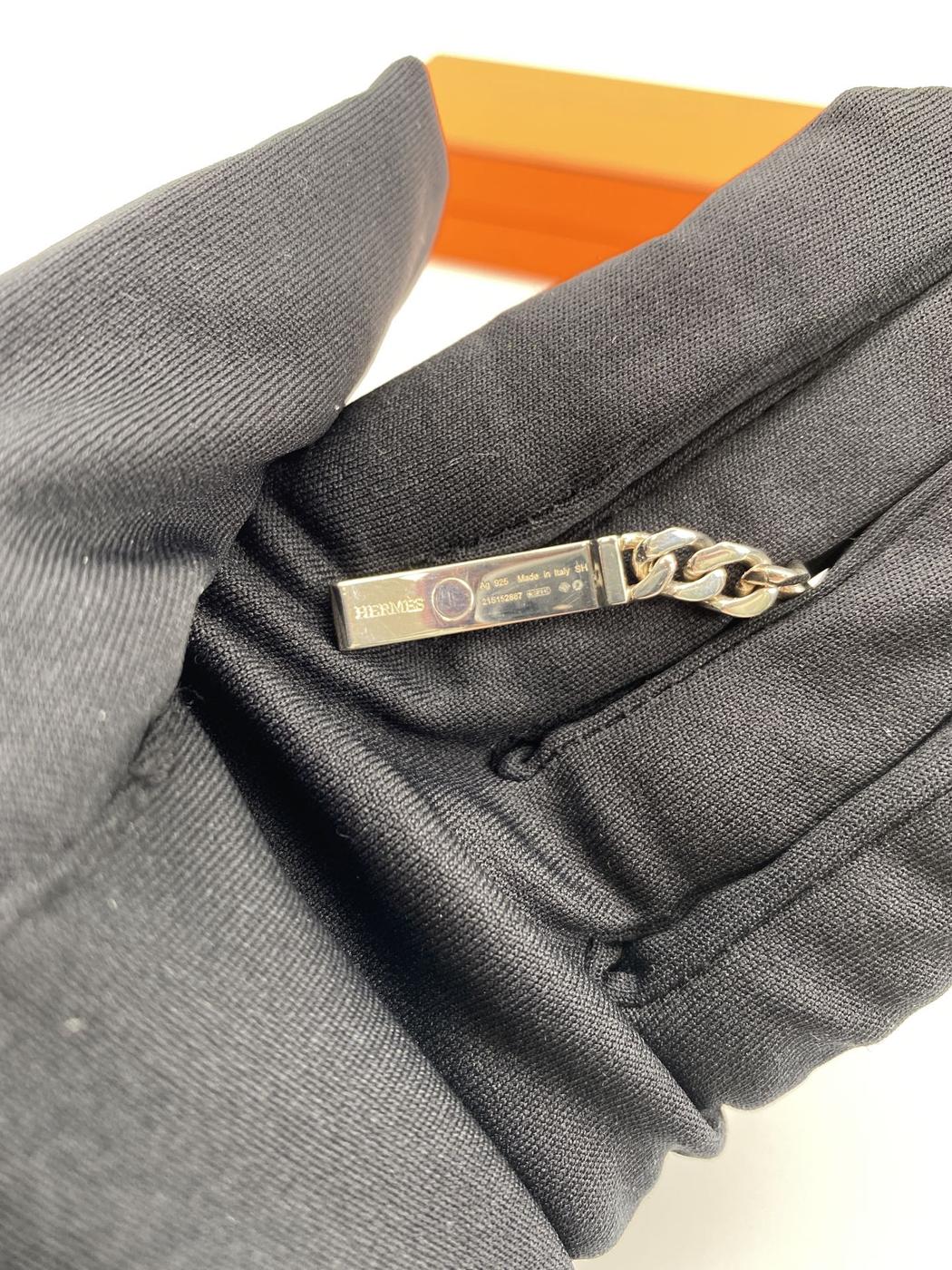 HERMES エルメス ケリーグルメット TPM ブレスレット SHサイズ AG925 シルバー 管理番号:9120