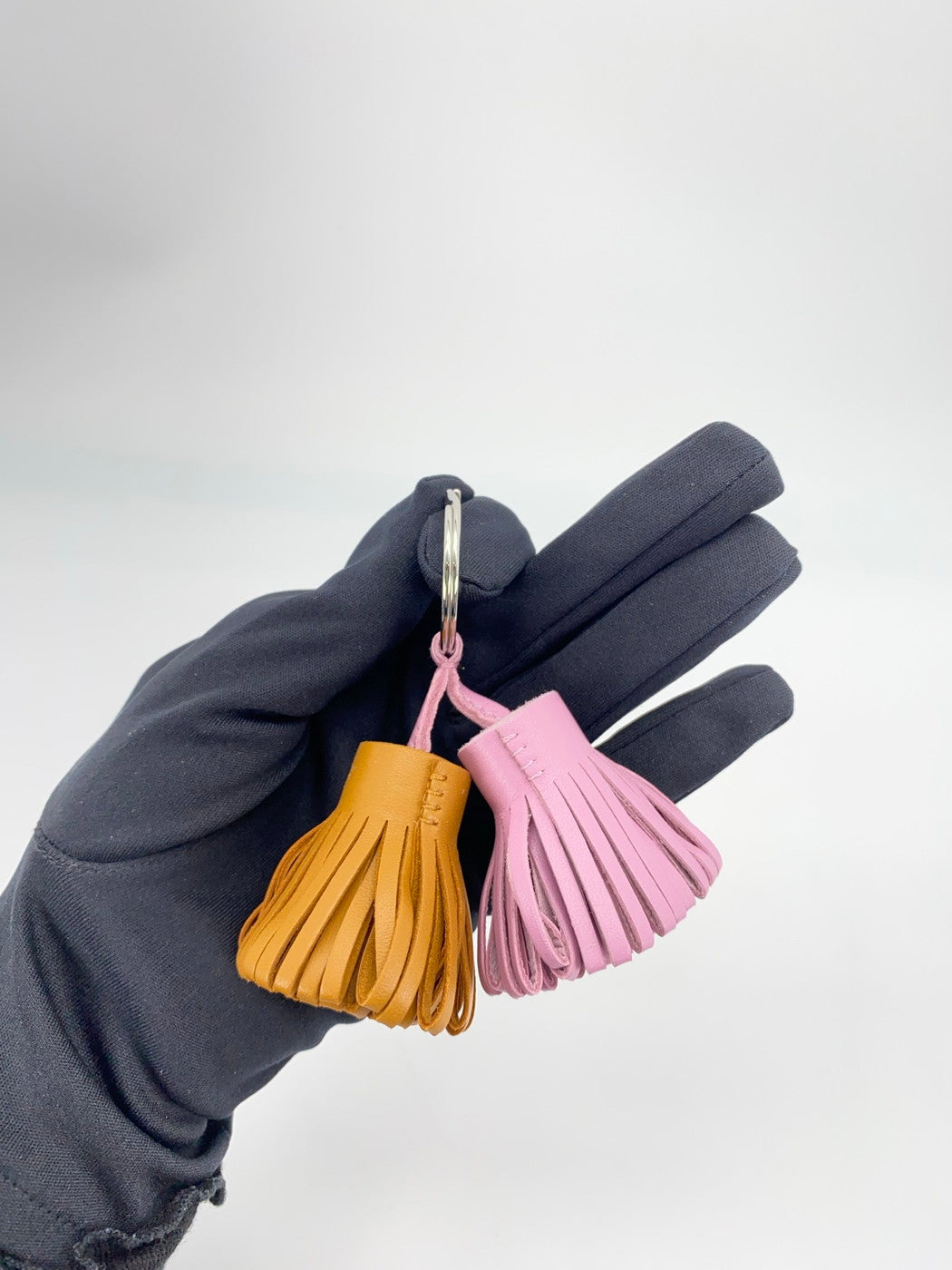 HERMES カルメン ウノドス シルベストル セサミ ピンク ブラウン チャーム キーホルダー 管理番号:9243