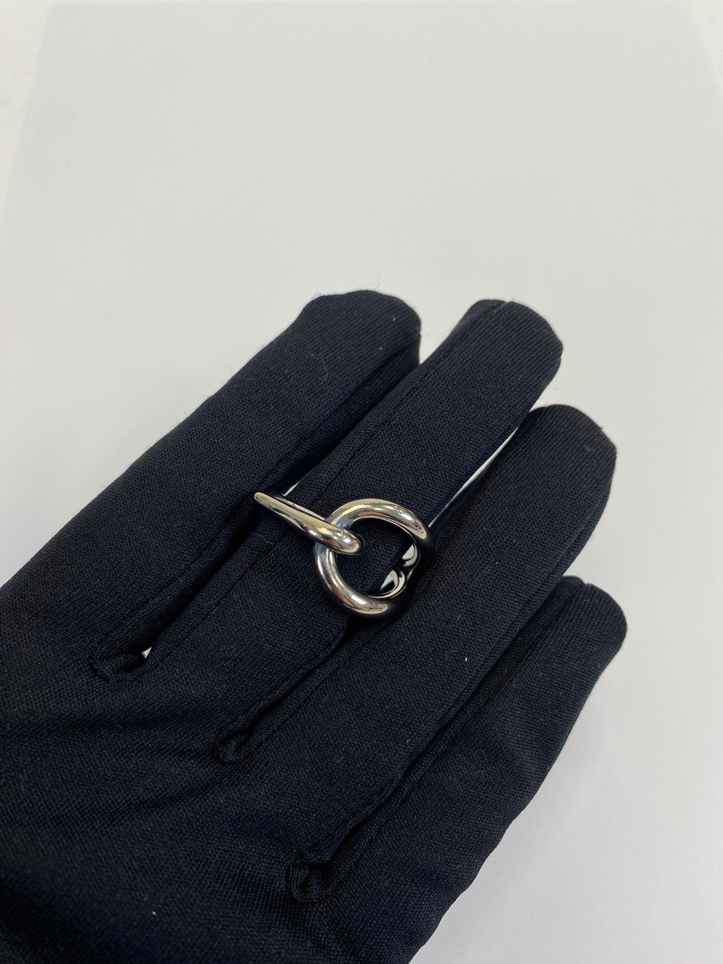 爱马仕 Jumbo Hook 丝巾环,银色,带盒,参考编号:9544
