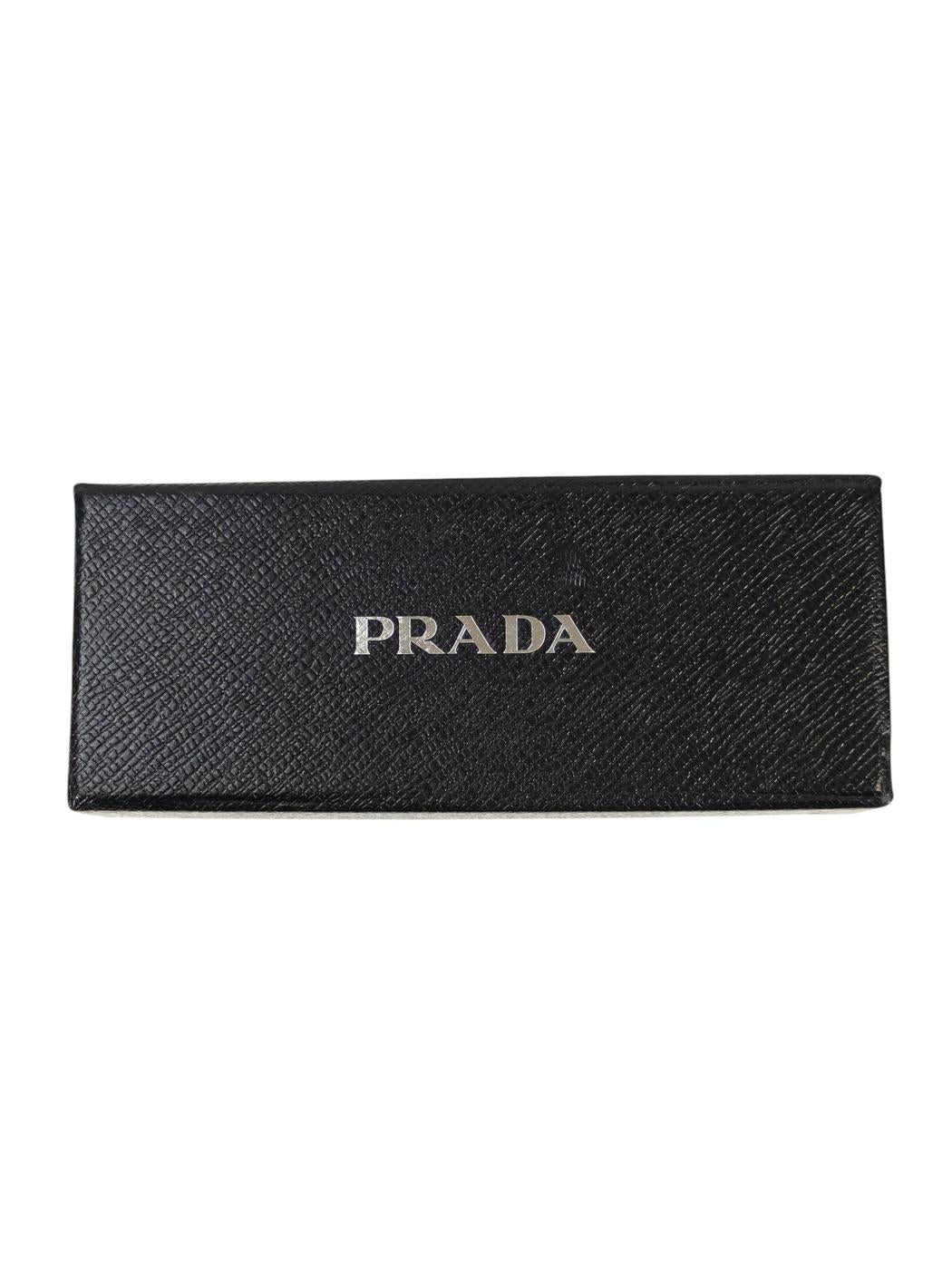 PRADA プラダ 三角ロゴ サフィアーノレザー キーリング ブラック 管理番号:11404
