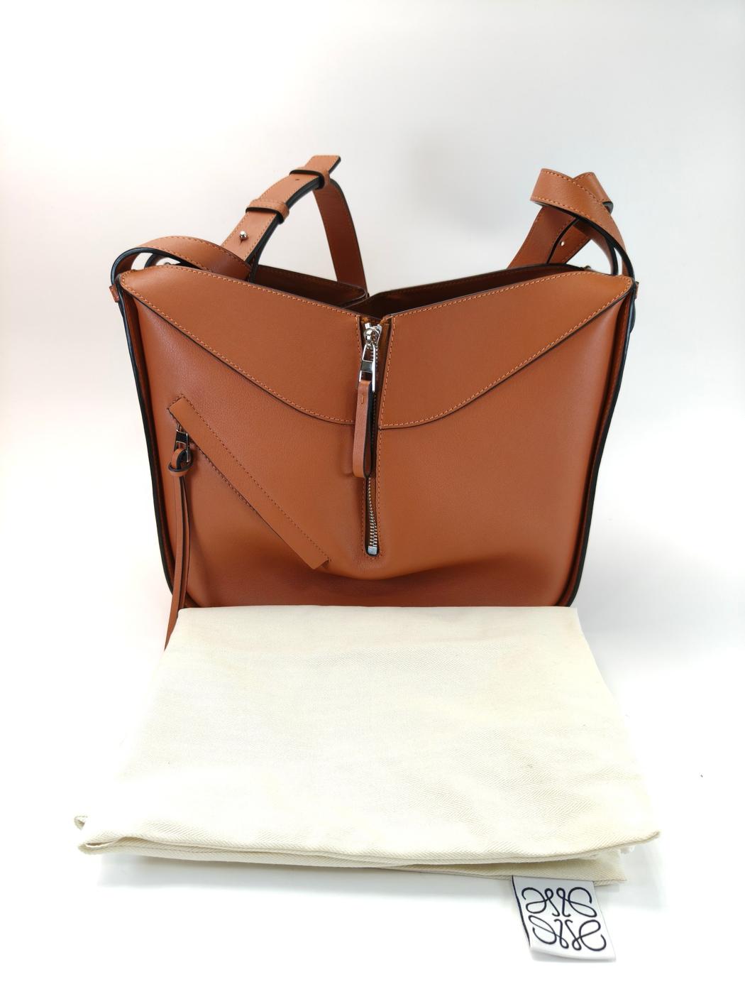 LOEWE ロエベ ハンモック スモール 2Way ショルダーバッグ トートバッグ タン 管理番号:10532