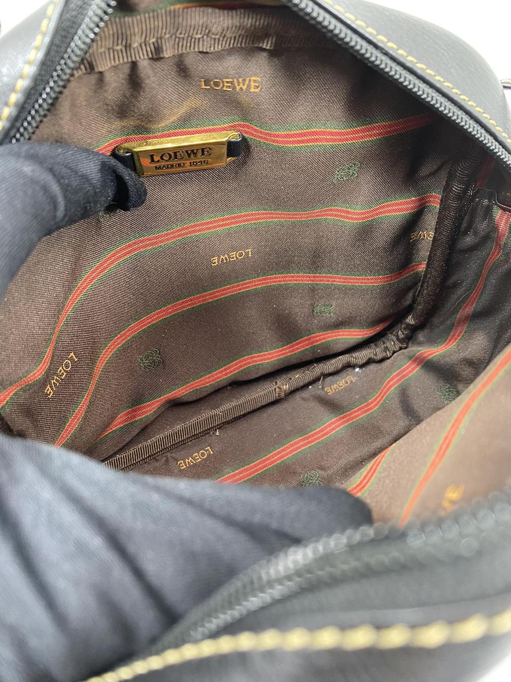 LOEWE ロエベ ベラスケス コンビレザー ヴィンテージ ショルダーバッグ ブラック×ブラウン 管理番号:6859