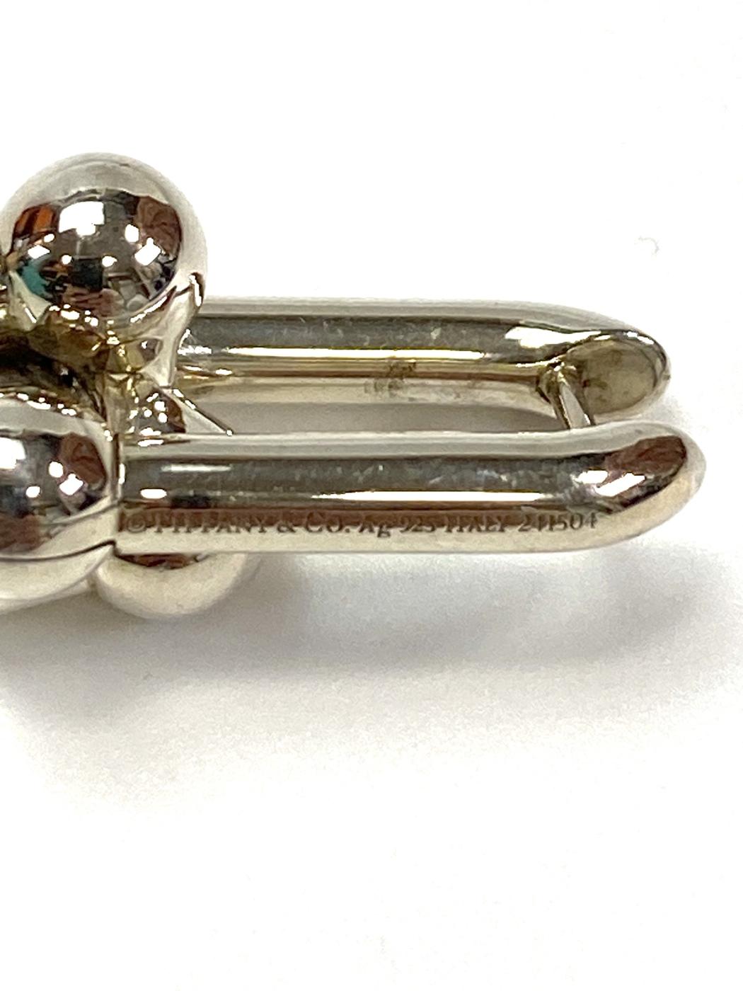 TIFFANY&Co. ティファニー ハードウェア ラージ リンク スイング ピアス シルバー 管理番号:10110