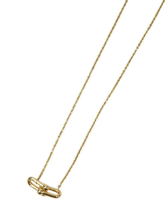 TIFFANY 蒂芙尼 HardWear 双链环吊坠 18K 金项链 金色 款号:11559