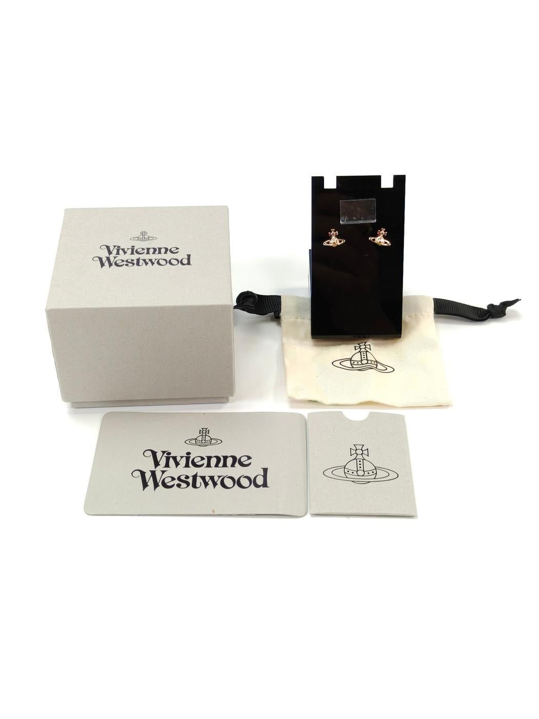 Vivienne Westwood 玫瑰金球形耳环,货号:10452