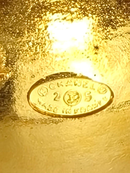 CHANEL Vintage Coco Mark Matelasse Brooch in Gold, Reference Number: 10037