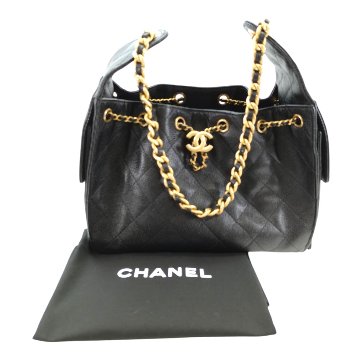 香奈儿 CHANEL25 小号手提包，配链条肩带，黑色，AS5293，参考编号：10046
