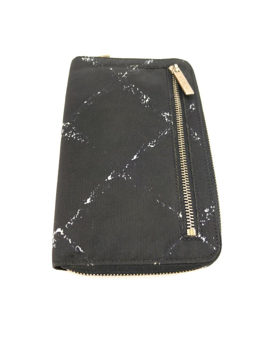 CHANEL シャネル 旧トラベルライン 長財布 財布 ラウンドファスナー ナイロン ブラック 黒 管理番号：10113