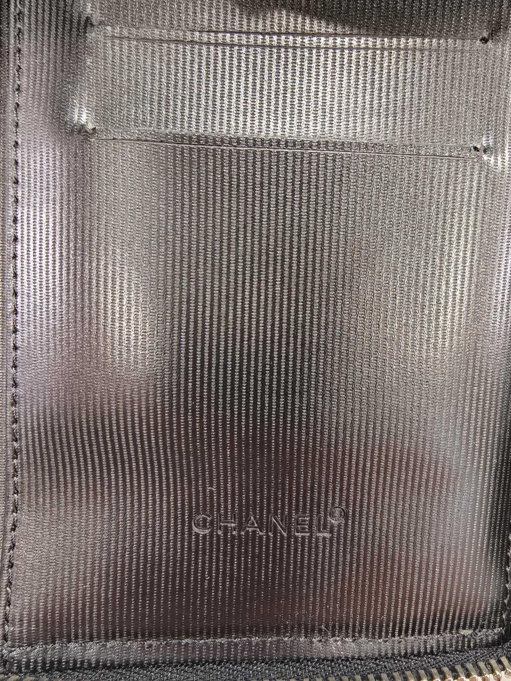 CHANEL シャネル 旧トラベルライン 長財布 財布 ラウンドファスナー ナイロン ブラック 黒 管理番号：10113