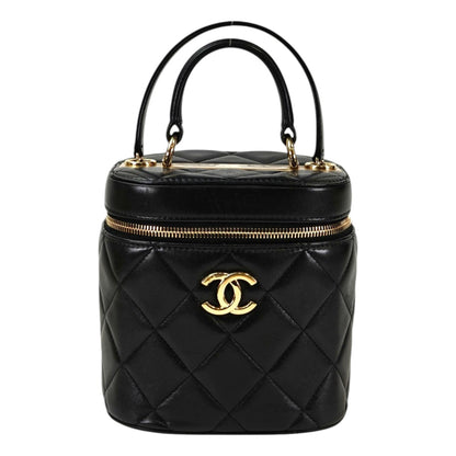 CHANEL シャネル ヴァニティ 2way チェーンショルダーバッグ ブラック 管理番号：10121