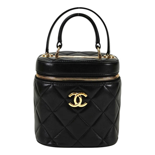 CHANEL シャネル ヴァニティ 2way チェーンショルダーバッグ ブラック 管理番号：10121