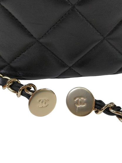 CHANEL シャネル ヴァニティ 2way チェーンショルダーバッグ ブラック 管理番号：10121