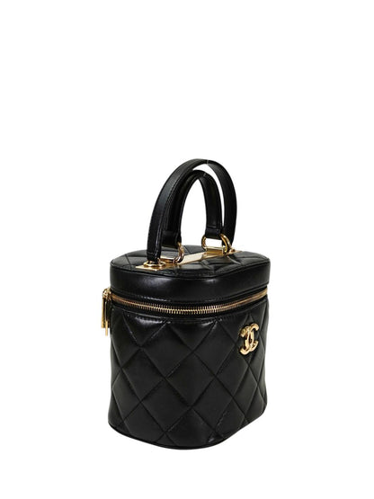 CHANEL シャネル ヴァニティ 2way チェーンショルダーバッグ ブラック 管理番号：10121