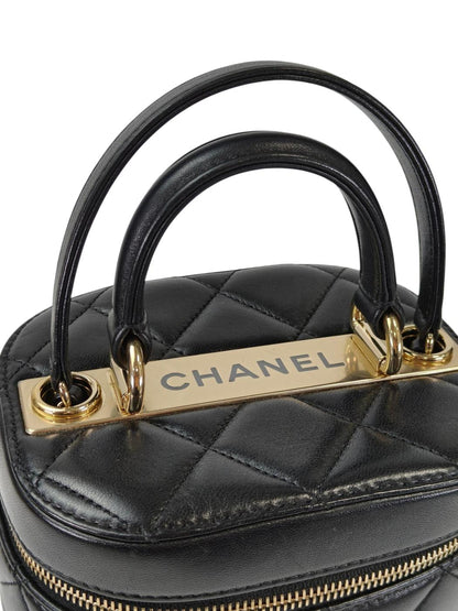 CHANEL シャネル ヴァニティ 2way チェーンショルダーバッグ ブラック 管理番号：10121
