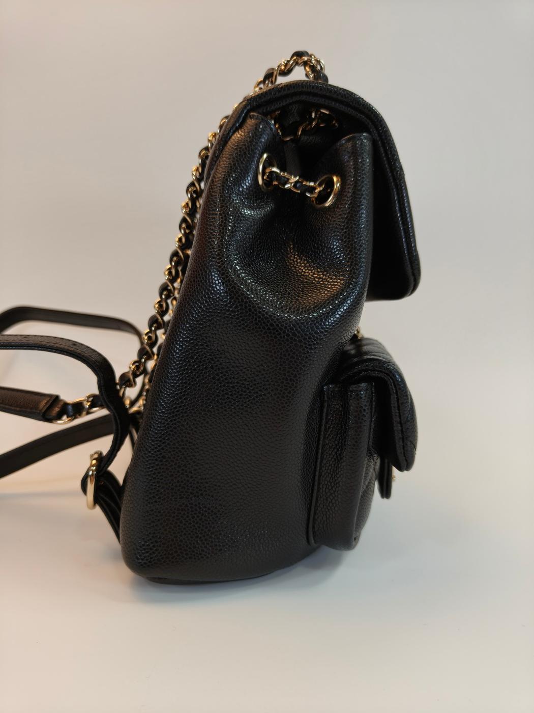 CHANEL シャネル バックパック リュック マトラッセ キャビアスキン ブラック ゴールド金具 AS3860 管理番号：10124