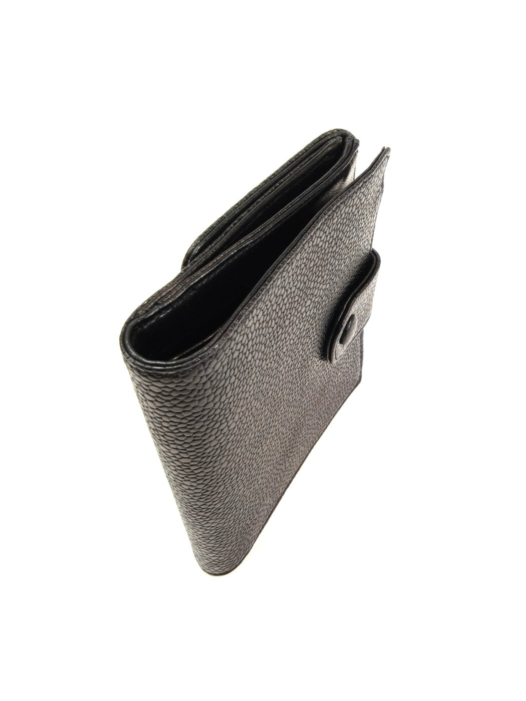 CHANEL シャネル キャビアスキン Wホック 二つ折り財布 A01427 ブラック 管理番号：10145