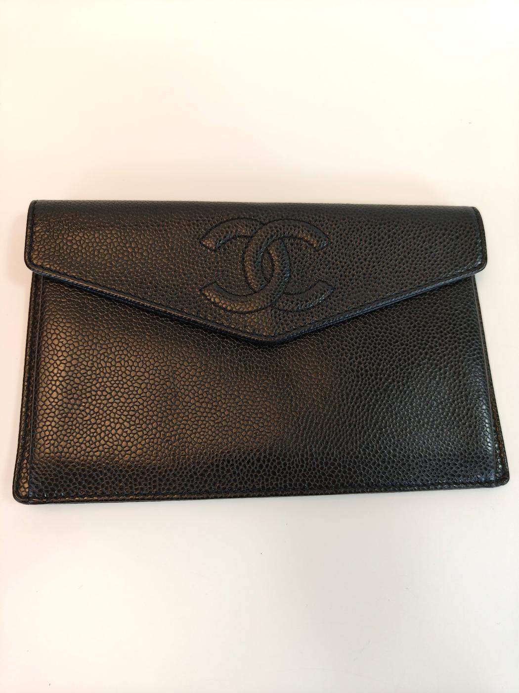 CHANEL シャネル ココマーク 長財布 キャビアスキン ブラック ゴールド金具 管理番号：10174
