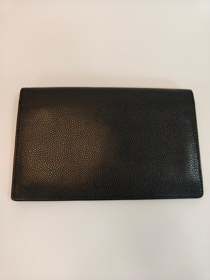 CHANEL シャネル ココマーク 長財布 キャビアスキン ブラック ゴールド金具 管理番号：10174