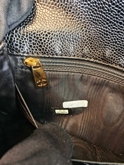 CHANEL シャネル ココマーク 長財布 キャビアスキン ブラック ゴールド金具 管理番号：10174