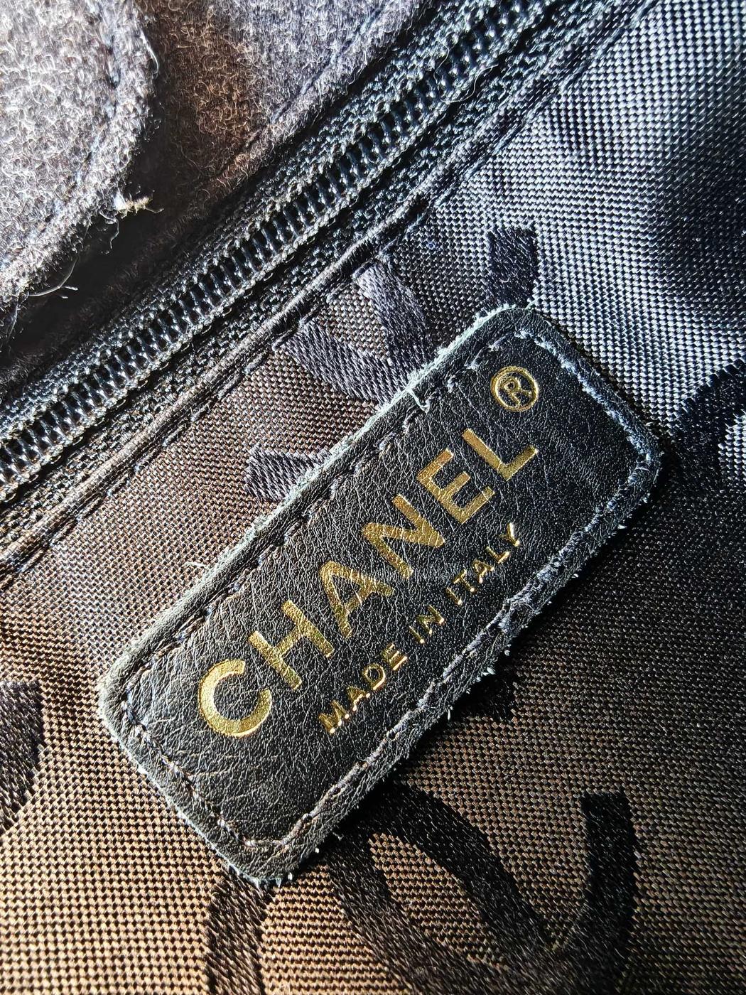 香奈儿 (CHANEL) 野性缝线链条手提包，黑色，货号：10193
