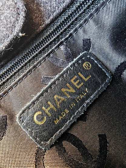 香奈儿 (CHANEL) 野性缝线链条手提包，黑色，货号：10193