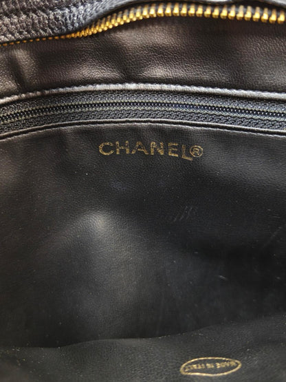 シャネル CHANEL トリプルココ チェーントート トートバッグ キャビアスキン ブラック 管理番号：10244