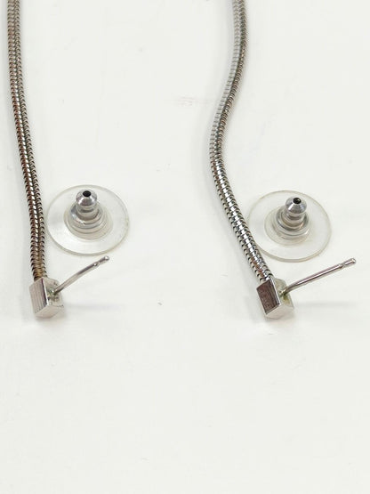 CHANEL ココマーク ピアス 01P ラインストーン シルバー 管理番号：10251