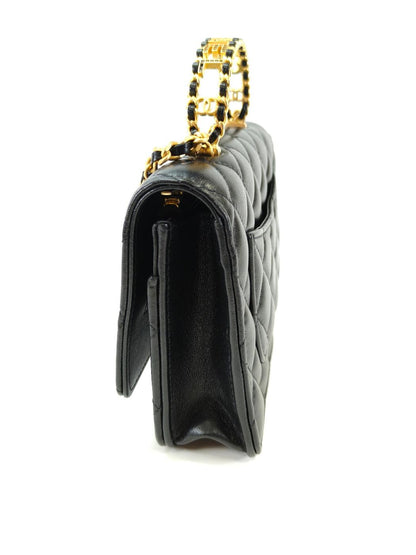 CHANEL シャネル19 マトラッセ トップハンドル チェーンウォレット AP3664 ブラック 管理番号：10411