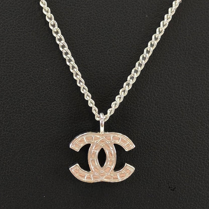 CHANEL Coco Mark Necklace Silver Control Number: 10440