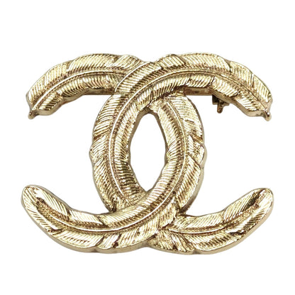 CHANEL シャネル ココマーク 羽 ブローチ ゴールド 管理番号：10499