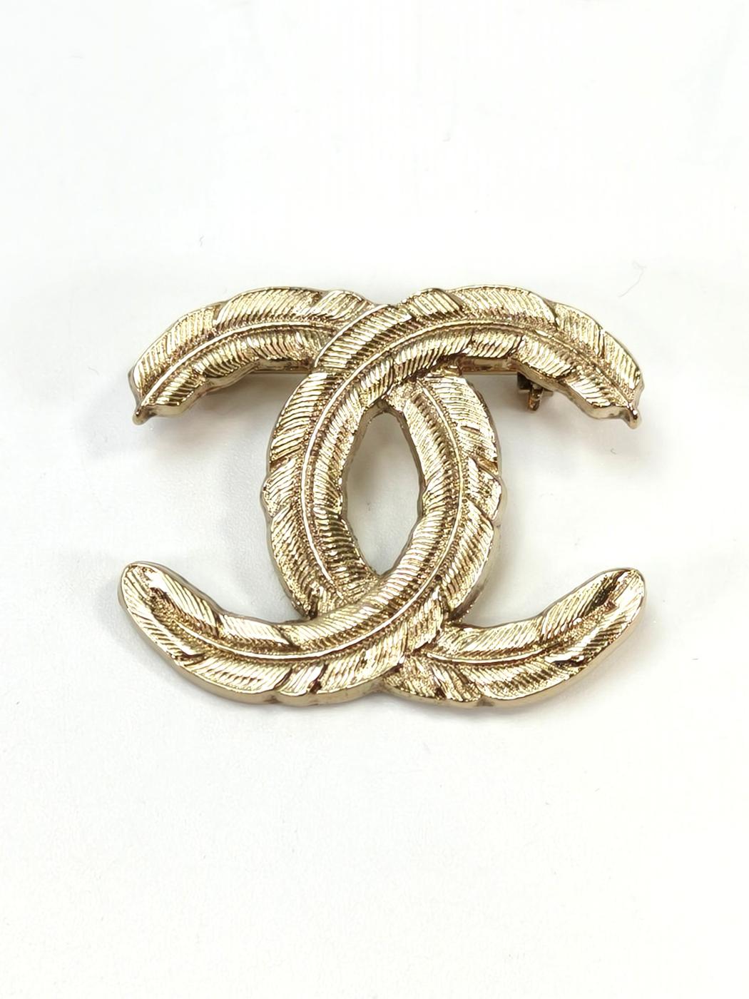 CHANEL シャネル ココマーク 羽 ブローチ ゴールド 管理番号：10499
