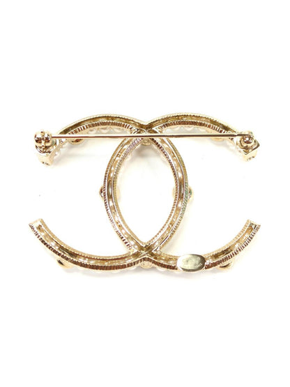 CHANEL Coco Mark Pearl Brooch White x Gold Product number: 10556