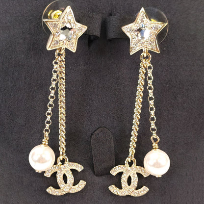 CHANEL シャネル スター 星 パール ピアス ゴールド 管理番号：10625