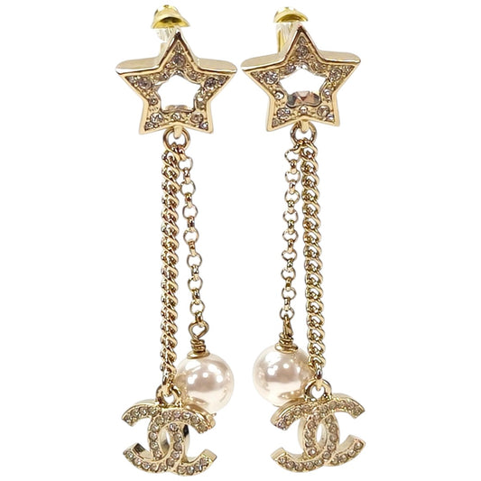 CHANEL シャネル スター 星 パール ピアス ゴールド 管理番号：10625