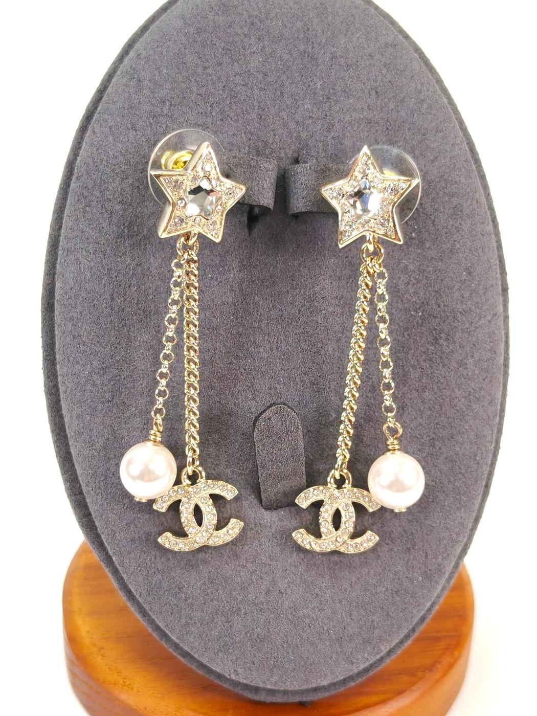 CHANEL シャネル スター 星 パール ピアス ゴールド 管理番号：10625