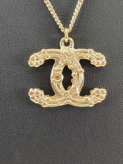 CHANEL 香奈儿 可可标志 No5 蝴蝶结 项链 金色 商品编号：10650