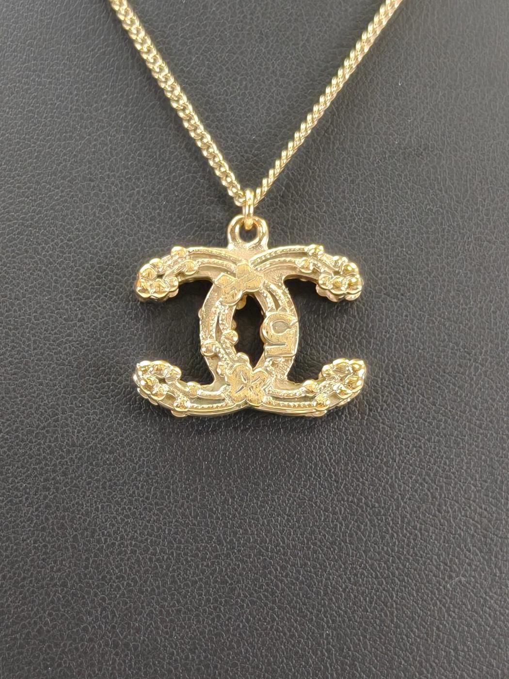 CHANEL 香奈儿 可可标志 No5 蝴蝶结 项链 金色 商品编号：10650