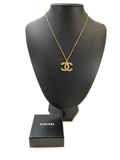 CHANEL 香奈儿 可可标志 No5 蝴蝶结 项链 金色 商品编号：10650