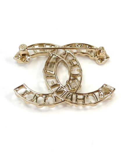 CHANEL Coco Mark Brooch Rhinestone Gold Product number: 10848
