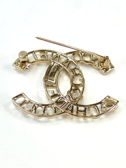 CHANEL Coco Mark Brooch Rhinestone Gold Product number: 10848