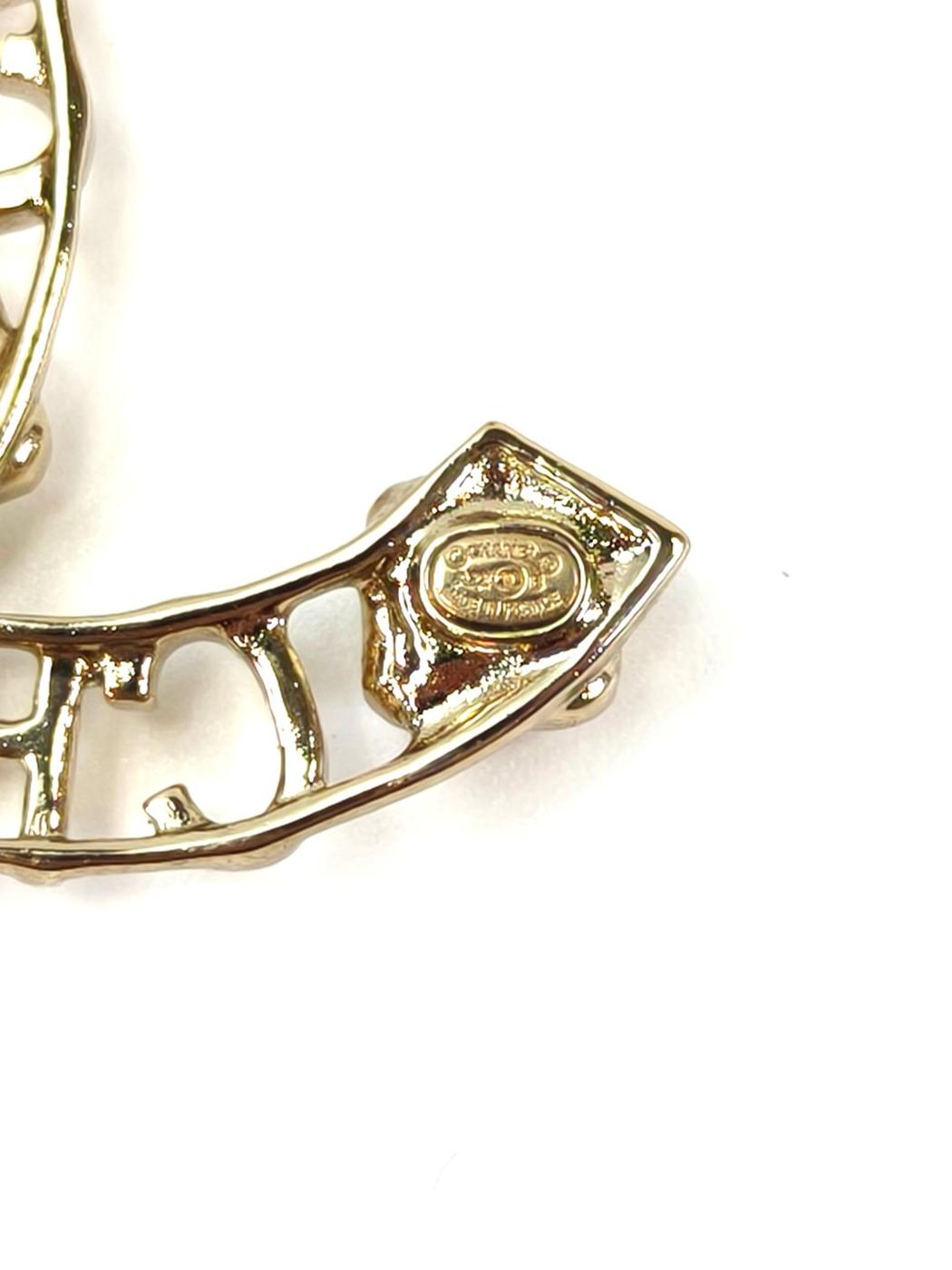 CHANEL Coco Mark Brooch Rhinestone Gold Product number: 10848
