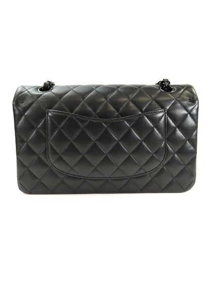 CHANEL 香奈儿 Matelasse 25 双翻盖链条包 羊皮 黑色 管理编号：10889