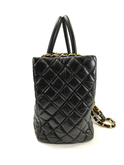 CHANEL シャネル マトラッセ 2WAY トートバッグ チェーンショルダー ブラック 管理番号：10907
