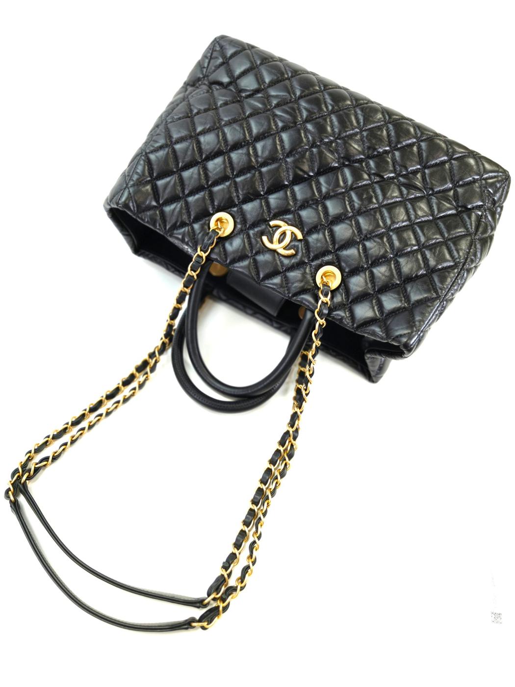 CHANEL シャネル マトラッセ 2WAY トートバッグ チェーンショルダー ブラック 管理番号：10907