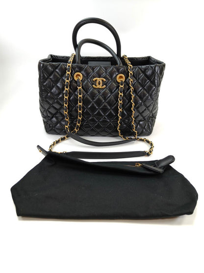 CHANEL シャネル マトラッセ 2WAY トートバッグ チェーンショルダー ブラック 管理番号：10907